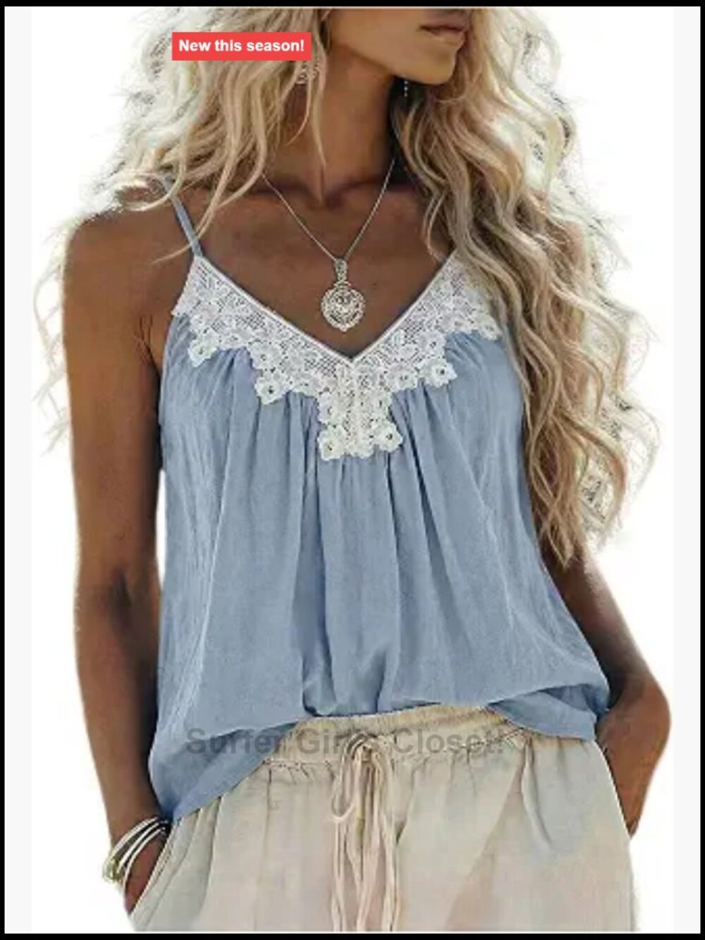 Lace Cami Tops Spaghetti Strap Boho Chic Camisole Sleeveless Summer